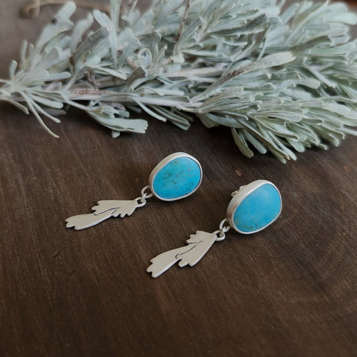 Turquoise Sagebrush Stud Earrings