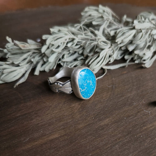 Turquoise Sagebrush Cocktail Ring Size 9