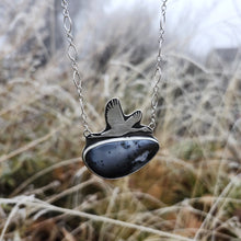 Sandhill Crane Necklace with Dendritic Agate